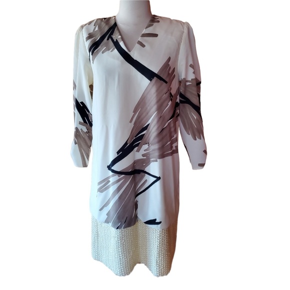 Vintage Dresses & Skirts - 1980s Siasia Multi-Color, Polyester Dress‎